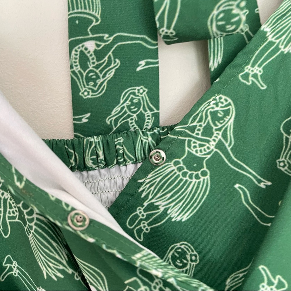 Green Patterned Women's Dress - Picture 5 of 16